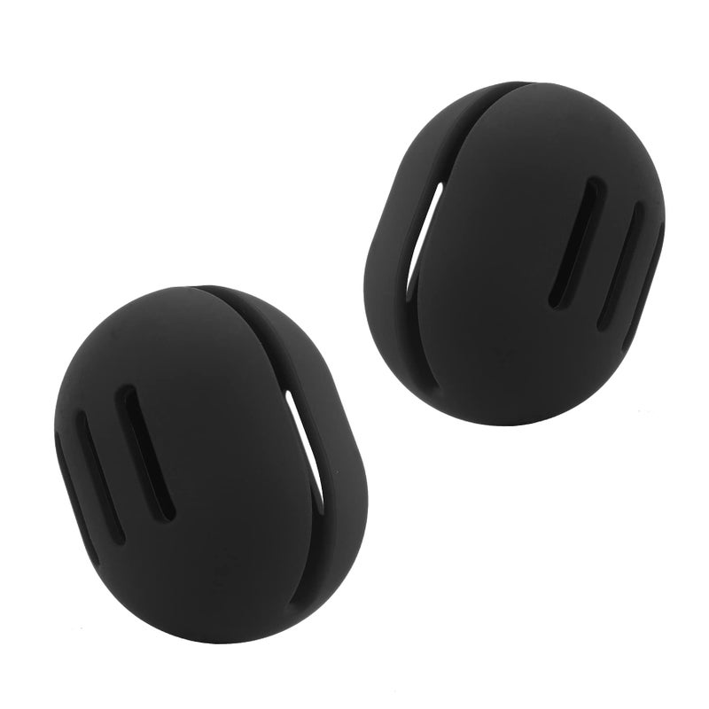 FERYES 2 PCS Makeup Sponge Holder - Shatterproof Eco-Friendly Silicone Beauty Make Up Blender Case for Travel - Black - Image 1